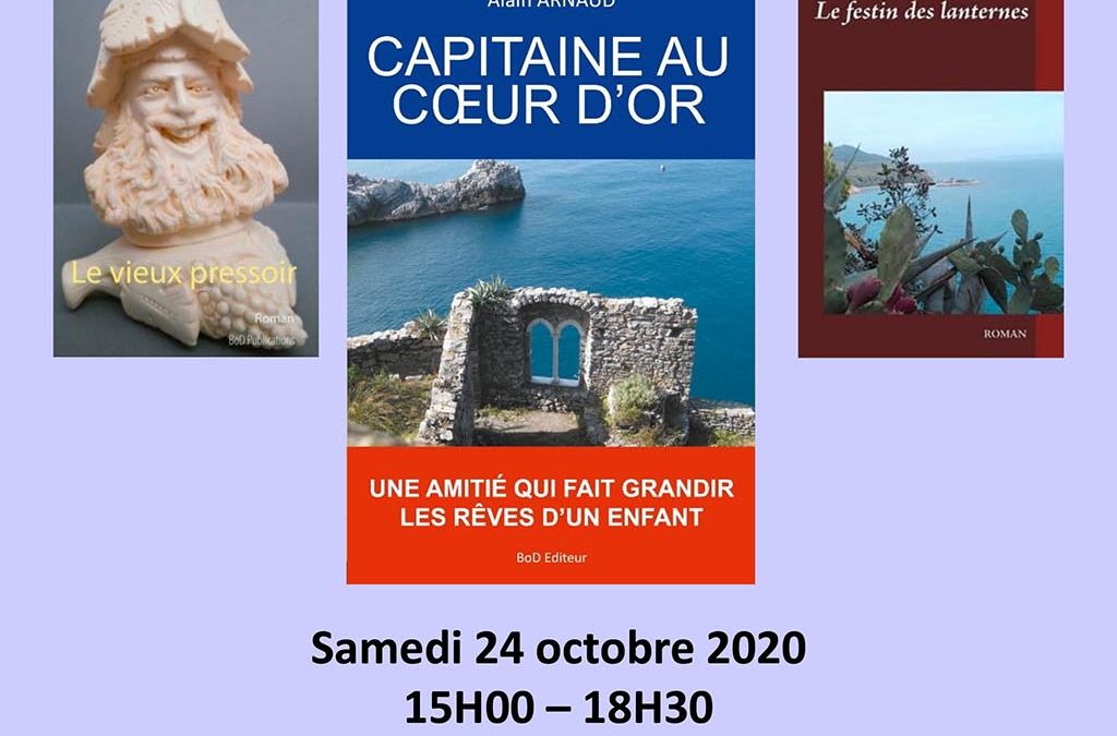 Dédicace à La Librairie du Port à Toulon le samedi 24 octobre 2020