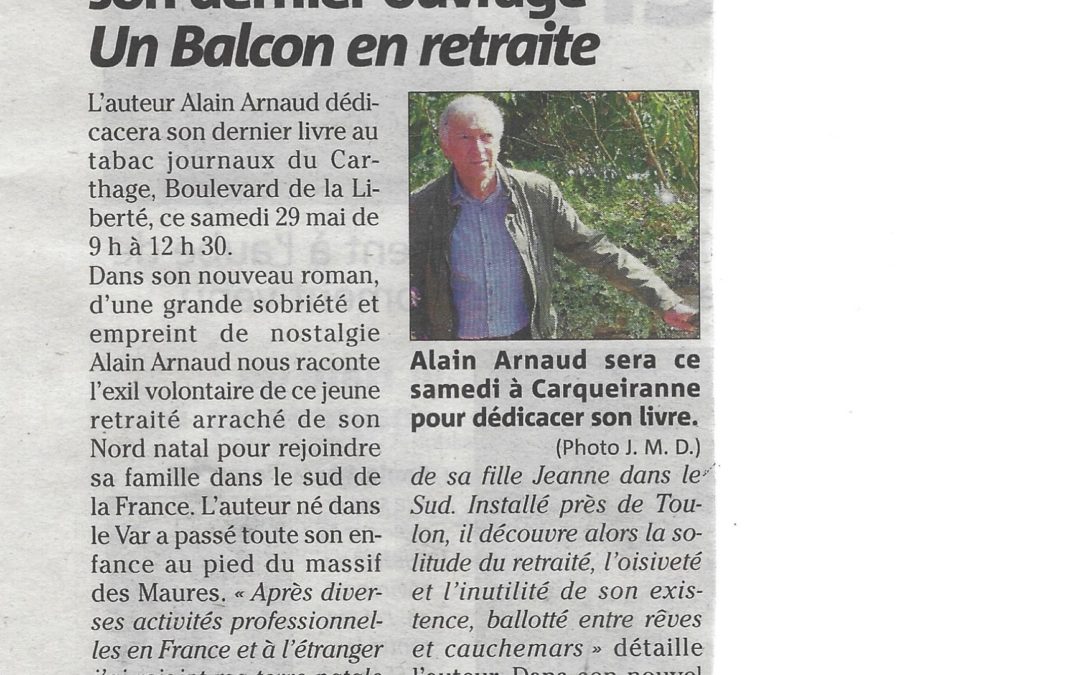 Article de Jean-Michel Dumont paru dans Var-Matin