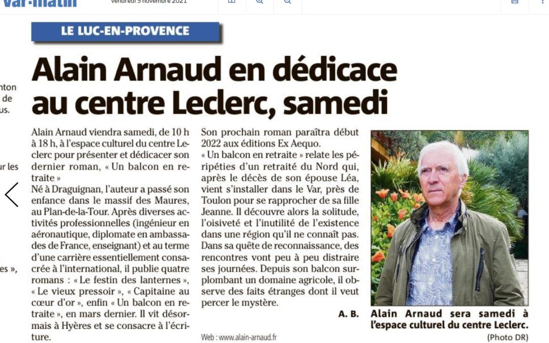 Article VAR-MATIN-Le LUC- de Alain BEDRANE