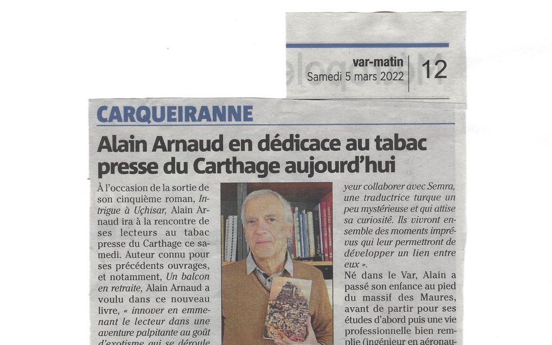 Article VAR-MATIN-Carqueiranne de Jean-Michel DUMONT
